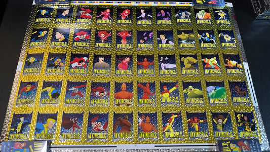 Invincible Gold Swirl 1/1 Uncut Sheet With COA