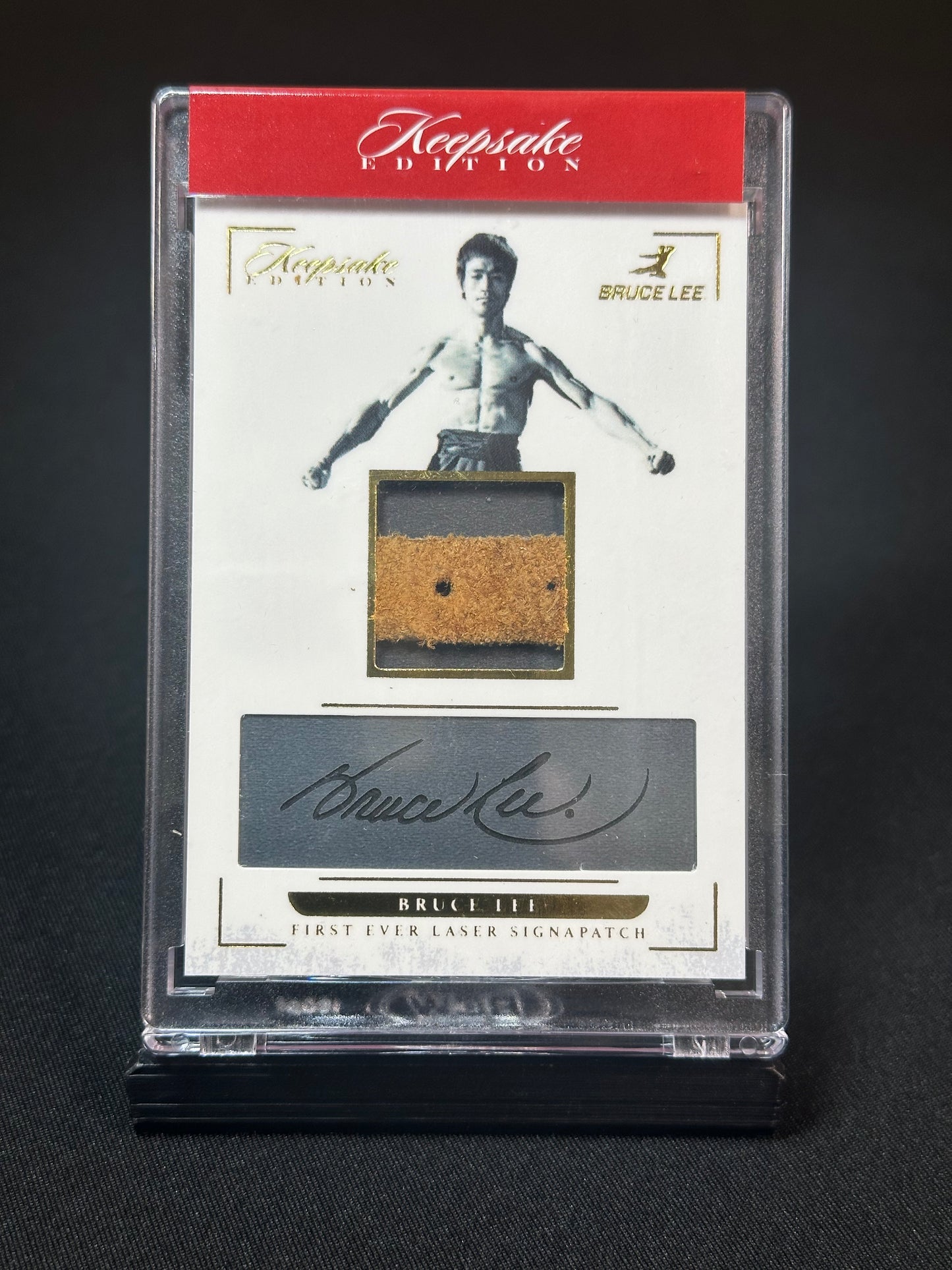 Keepsake Edition Bruce Lee Laser Signature Rare Used Training Helmet Strap Relic