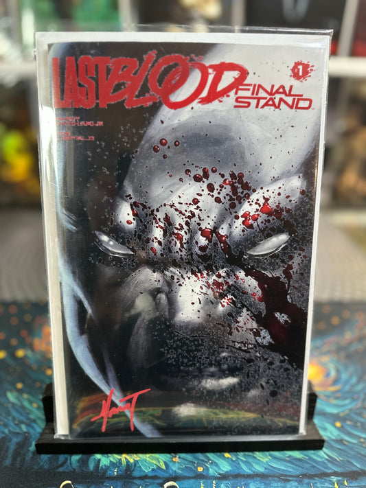 Last Blood Final Stand #1 Rare Bloody Acetate Variant Signed By Marat Mychaels