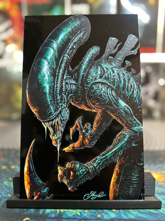 Alien Xenomorph Piano Embossed Metal Johnny Desjardins NYCC Exclusive LTD To 10