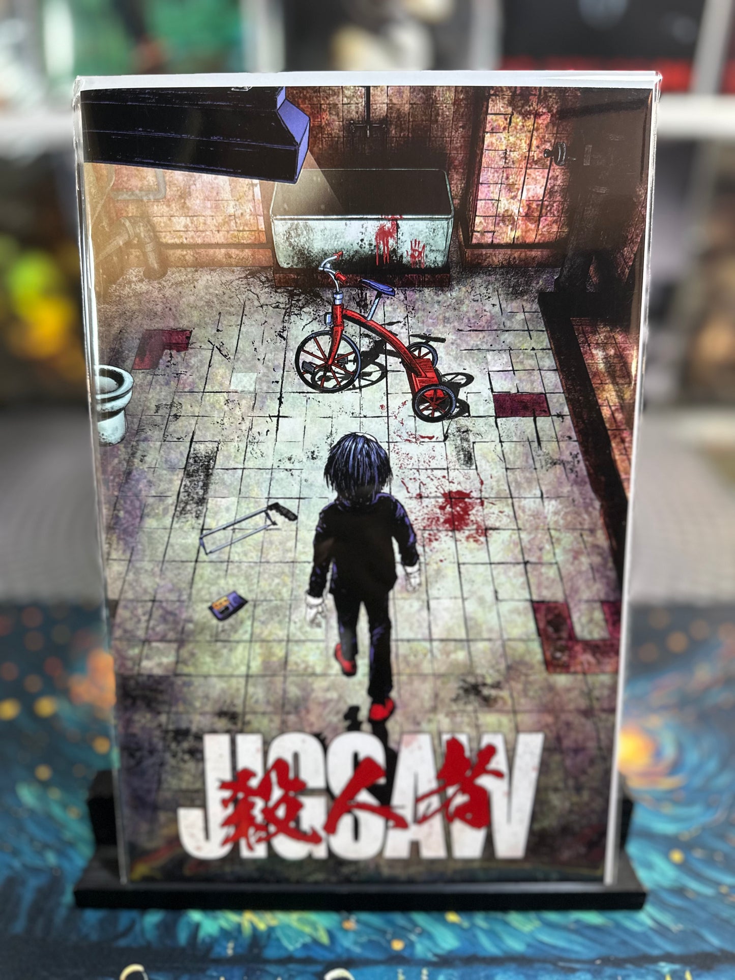 SAW AKIRA HOMAGE - BIRTH OF A SLASHER #1 NYCC 2025  Jigsaw Trade
