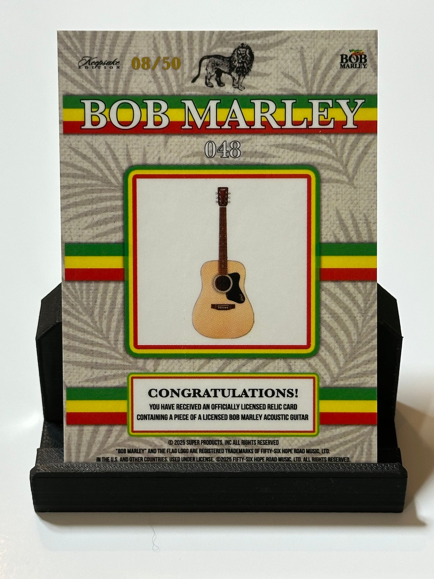 2025 Keepsake Bob Marley Piece Of Guitar 8/50 Guitar Relic 🔥